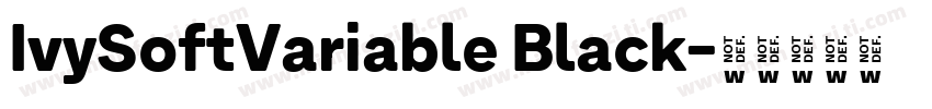 IvySoftVariable Black字体转换